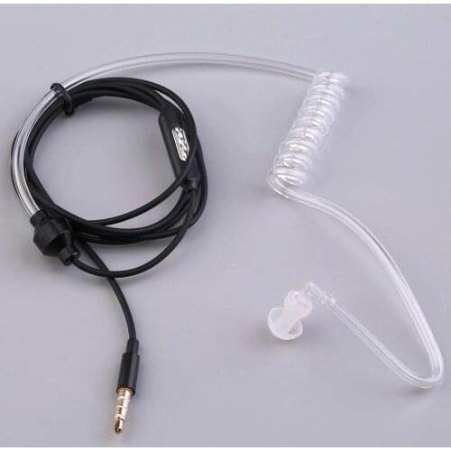 Professional Single Headphone Stereo Secret Service Air Tube 3.5mm Anti Radiation Mobile Phone Earphone With Air Pipe KY-011
