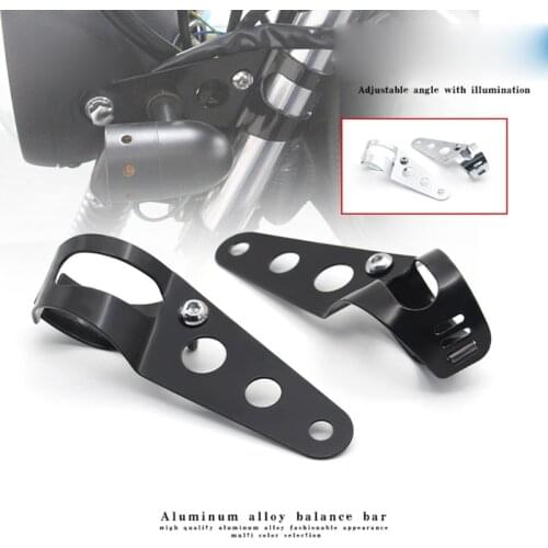 Motorbike Headlight Mount Brackets Clamps Adjustable Parts Compatible with Kawasaki Suzuki Bobber Racer Motorcycle