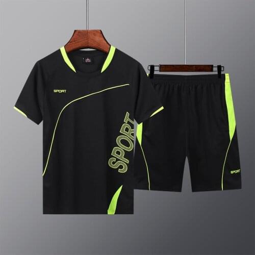 Summer Sports SuitCasual Running Clothes Short Sleeved T-shirt Mens AthleticTraining Wear Basketball Wear Soccer Uniform