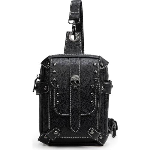 Locomotive Retro Chest Bags for Women Design Fashion Shoulder Bag Lady Luxury Punk Crossbody Bag Brand Waist Bag Outdoor Wallet