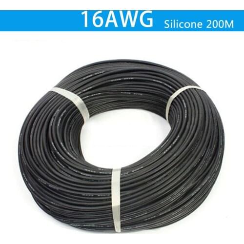 200 meter 16AWG Silicone Wire Cable Soft High Temperature Tinned copper Flexible Silicone Wiring Silica Gel Wire connector