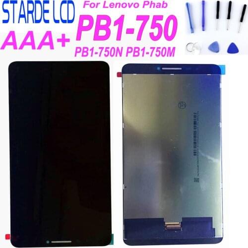 Starde LCD For Lenovo Phab PB1-750N PB1-750M PB1-750 LCD Display Touch Panel Screen Digitizer Assembly with Free Tools