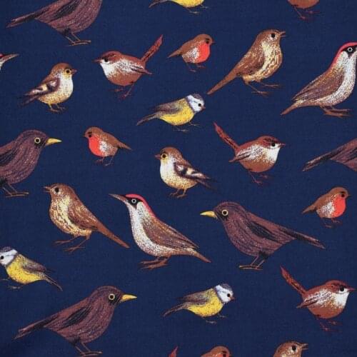 The bird printing High-density stretch original cotton fabric for dress telas a metro tissu au metre tela vestido tecido tissus