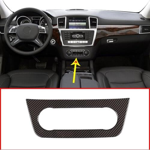 Carbon Fiber For Mercedes Benz ML GLE GL GLS Class W166 X166 ABS Central Control Air Outlet Vent Decorative Frame Trim