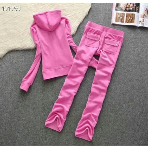 Spring/Fall/winter Womens Brand Velvet Fabric Tracksuits Velour Suit Women large size velvet sports set long sleeve zipper cl