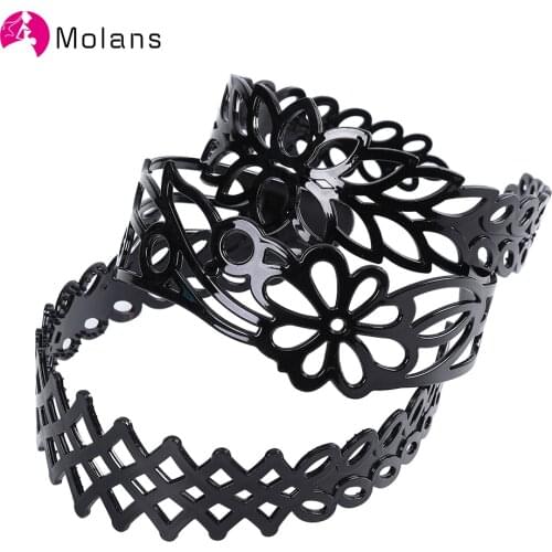 MOLANS Hollow Out Decor Headband for Women Fashion Simple Hair Loop Female Headwear Bezel Ladies Hair Accessories