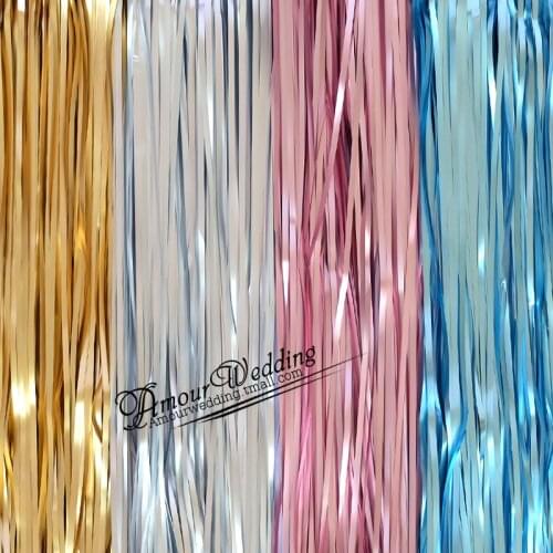 1Mx2M Bachelorette Party Backdrop Curtains Glitter Gold Tinsel Fringe Foil Curtain Birthday Wedding Adult Anniversary Decoration