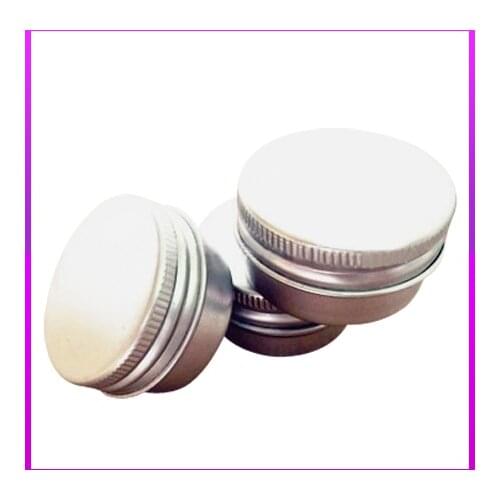 100PCS/lot Free shipping 10g aluminium cream jars with screw lid,10ml aluminum tins, aluminum lip balm container ZKH37