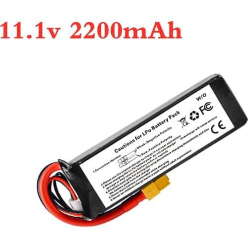 11.1V 2200mAh 3S Lipo Battery For 250 250-Z-26 RC Qudcopter Drone 11.1 V Battery xt60 Plug 1pcs