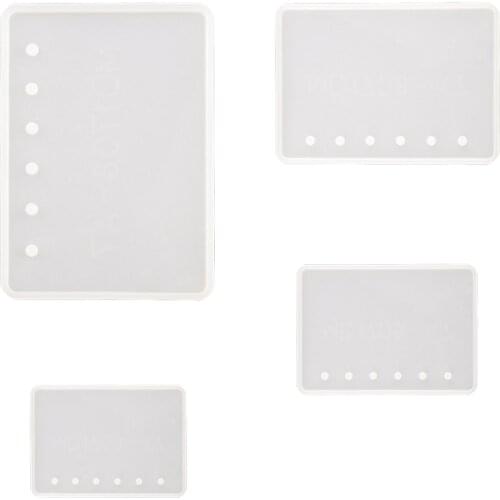 4pcs/set Silic Notebook Cover Mold Making Epoxy Resin Jewelry Unique Gift