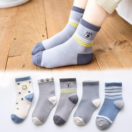 5 Pairs/lot 1 To 12 Yrs Cotton Childrens Socks Stereo Kids Socks Christmas Clothes Cute Girls Boys Socks Toddler Girl Sock