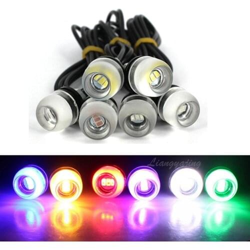 6pcs 18mm Eagle Eye Lamp 3SMD 5630 LED Car DRL Daytime Running Light Driving Signal Lights Bulb 12V Red Blue White Yellow Amber