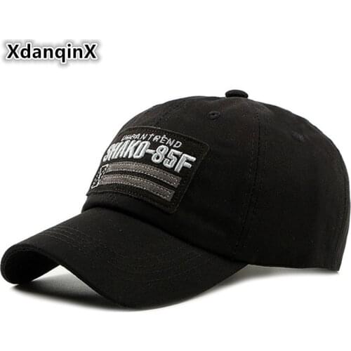 XdanqinX 2019 Spring New Denim Baseball Caps For Men Fashion Embroidery Letter Cap Adjustable Size Mens Brands Hat Snapback Cap