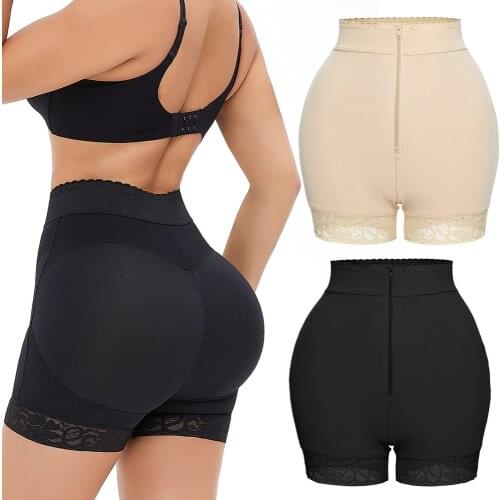 Big Ass Hip Enhancer Fake Butt Lifter Body Shaper Zip up Breathable Bum Lift Slimming Tummy Control Panties Underwear S-6XL