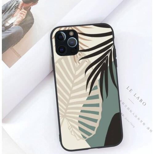 Palm Tree Leaves Plant Flower Phone Case For Iphone 11 12 PRO MAX X XS XR Mini 6S 7 8 PLUS Se 2020 Cover