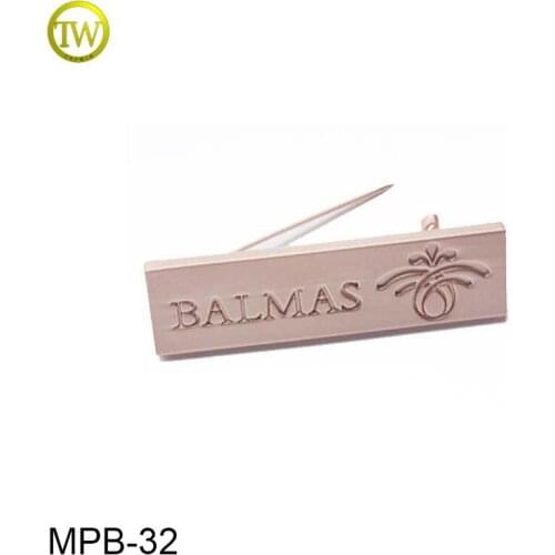 Custom misty gold Plated logo engraved Pin Lapel Pin Badge with safety pin