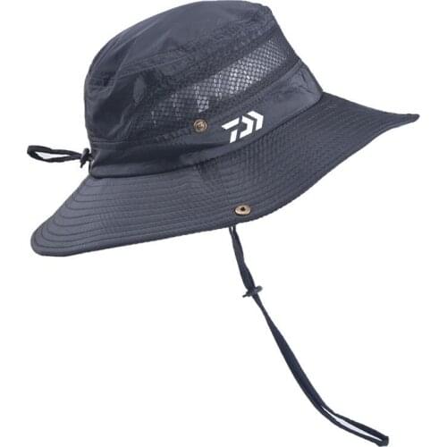 Outdoor Solid Mens Sunscreen Sunshade Fishing Caps Summer Casual Breathable Climbing Camping Waterproof Fishing Hat