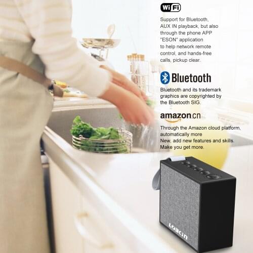Lobkin Bluetooth portable, Home System outdoor IPX6 Waterproof Alexa Smart AI Wireless Speaker