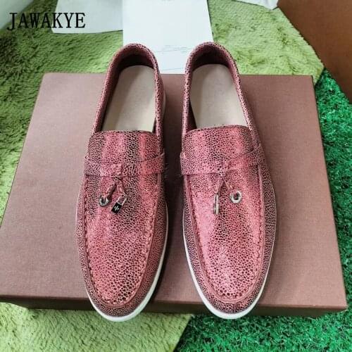 New Crocodile Leather Women Casual Shoes Round Toe Slip-on Women Loafers Fashion Genuine Leather One Pedal Driving Flats Women