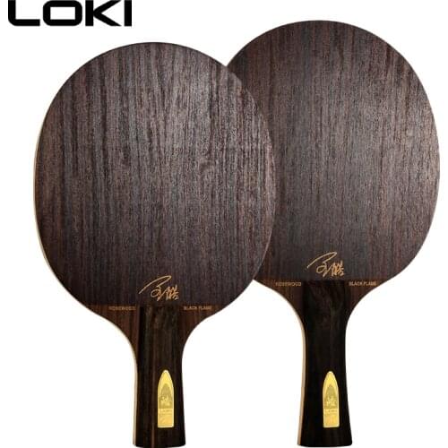 LOKI Black Flame Professional Rosewood Table Tennis Blade 5 Layers Ping Pong Blade Balance Performance Table Tennis Racket