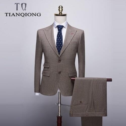 Mens Boutique Suit Men 2019 Slim Fit Men Suits for Wedding Autumn Classic Formal Suits Brand Latest Blazers Coat Pant Designs