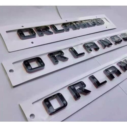 Set 3 Black Letter Badge Emblem Red Base Side Trunk Redline for ORLANDO