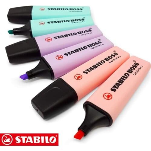 Stabilo Pastel Highlighter Pen Set Destacadores Stabylo Textmarker Highlight School Chalk Fosforlu Kalem Bullet Journal Supplies