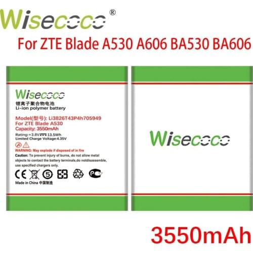 WISECOCO Li3826T43P4h705949 3550mAh NEW Battery For ZTE Blade A530 A606 BA530 BA606 Phone High Quality +Tracking Number