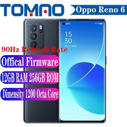 Oppo Reno 6 Pro 5G Cell phone Octa Core Dimensity 1200 6.55“ AMOLED 90Hz 8GB 12GB RAM 128GB 256GB ROM 65W 64MP Main Camera NFC