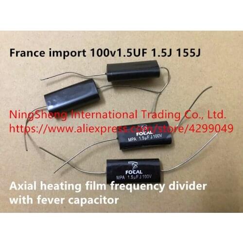 Original new 100% 100v1.5UF 1.5J 155J axial heating film frequency divider with fever capacitor (Inductor)