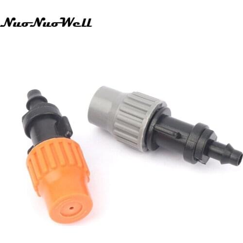 10pcs Adjustable Spray head Plastic Sprinkler Garden irrigation System Watering Mist Nozzles 4/7mm 1/4" Hose Connector