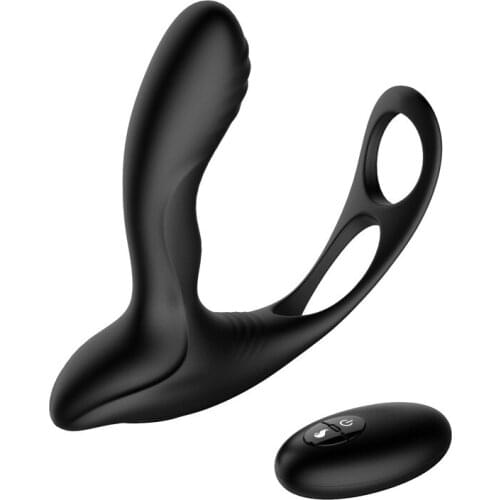 Sex Toys Wireless Remote Heating Prostate Massage Dildo Vibrator With Penis Cock Ring Anal Beads Vibrator Adult Toys for Men Gay