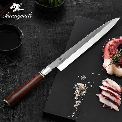 Hight Quality 10 inch Sushi Knife Japanese Yanagiba Salmon Knive Germany 1.4116 Steel With Dalbergia Handle