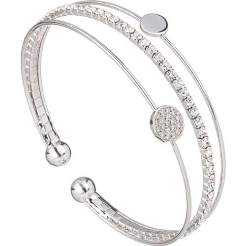 YFJEWE Bracelet Bangle Wristband Elastic Wedding Bridal Jewelry Women Shiny Bracelet Classic Crystal Rhinestone Stretch B255