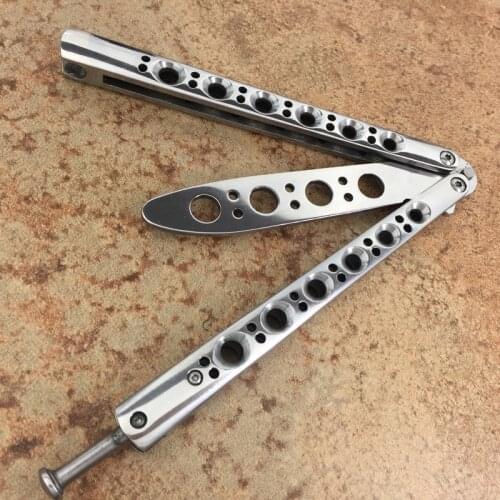 Butterfly The One Mirror BM40 Training Not Sharp Blade 440C High hardness Tactical Outdoor Camp And Hunt Tool Gift For Men