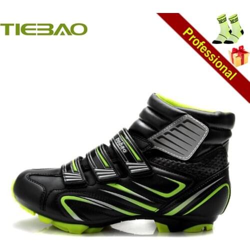 Tiebao Winter Cycling Sneakers Men Women Keep Warm Sapatilha Ciclismo Mtb SPD Shoes Self-locking Non-slip Superstar Racing Boots