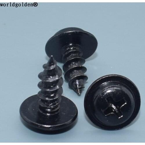 Worldgolden 100pcs auto fasteners Round Head Tapping Screw