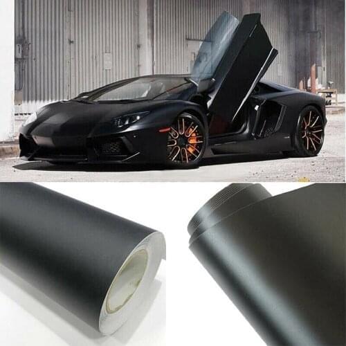 152CMX30CM Matte Black Vinyl Car Wrap Car Motorcycle Scooter DIY Styling Adhesive Film Sheet With Air Bubble Stickers Film