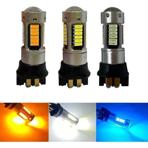 2pcs Canbus Error Free PW24W PWY24W LED Bulbs For Audi BMW Volkswagen Turn Signal Lights or Daytime Running Lights Xenon 6000k