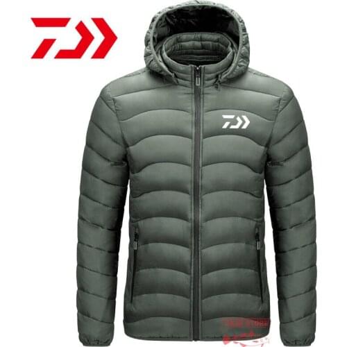 2021 Daiwa Fishing Jacket Winter Men Keep Warm Fishing Jacket Casual Sports Hiking Camping Down Jacket Outdoor Fishing Clothing