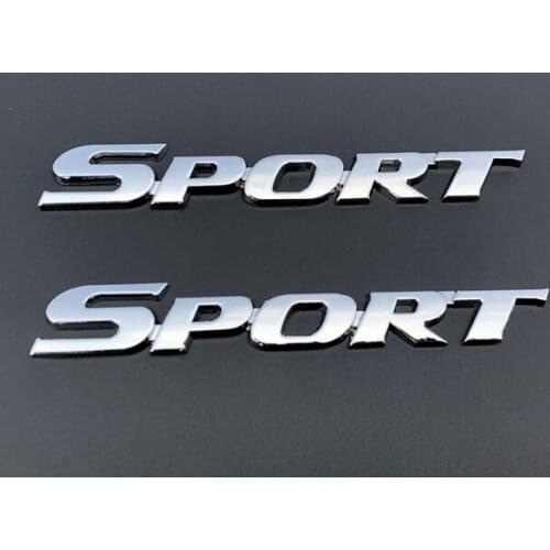 2X 3D Metal Silver Sport Racing Auto Trunk Tailgate Emblem Badge Decals Sticker Car Accessories