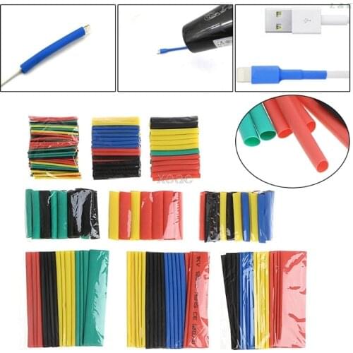328Pcs 2:1 Polyolefin Heat Shrink Tubing Tube Sleeve Wrap Wire Set 8 Size M12 dropship