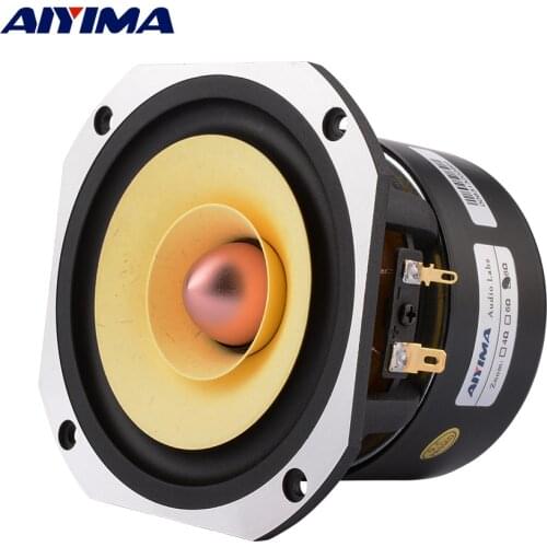 AIYIMA 4 Inch Audio Full Range Speaker Column 4 8Ohm 25W Mid Frequency Sound Amplifier Speaker Unit For Home Theater Loudspeaker