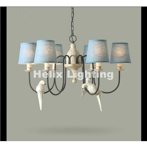 Free Shipping Nordic Vintage Birds Pendant Lights Design Hanging Lamps for Dining Room Restaurant Cafe Hanging Suspension Light