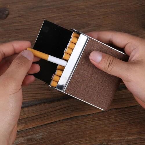 Big Capacity Canvas Cloth Cigarette Case Can Hold 20pcs Cigarettes Box Holder Old Fashion Portable Tobacco Storage Jar Men Gift
