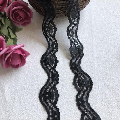 Cilsde Couleur S1270-1 3.5CM Dentelle Largeur Tissu Bordure Dentelle Motif Fleurs Artisanat Bricolage Robe De