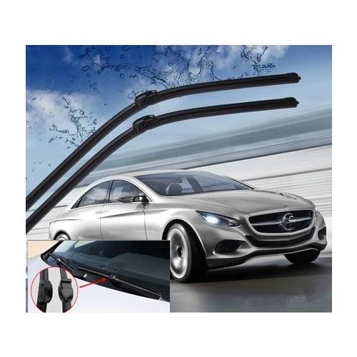 FUNDUOO 27"+27" Soft Quality Bracketless Frameless Rubber Windscreen Wipers Windshield Wipers Blade For Benz S350 W220 W221