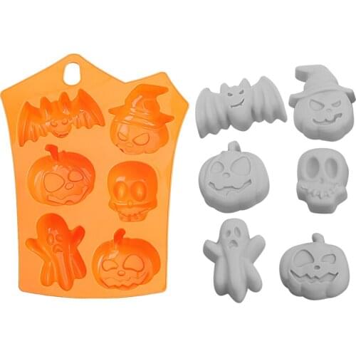 Halloween Decoration Cake Mould Cake Tool Happy Halloween Kitchen Accessories Pumpkin Skull Cake Silicone Mold