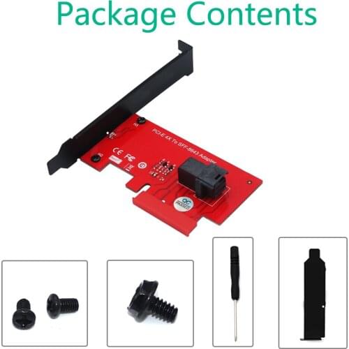 PCI Express 4.0 x4 Host Adapter Card with SFF-8643 Mini-SAS HD 36Pin Connector for U.2 (SFF-8639) PCIe-NVMe SSD - Support Intel