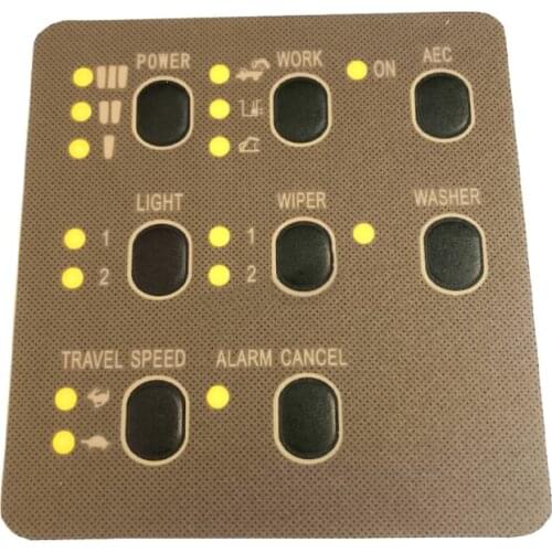 Excavator Cab display button accessories Meter Sticker Excavator accessories For CATERPILLAR CAT E312 320 330V1V2BCD